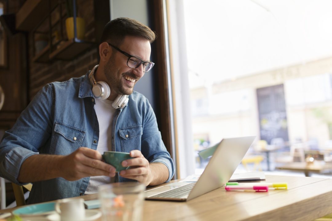 Freelancer at the coffee shop